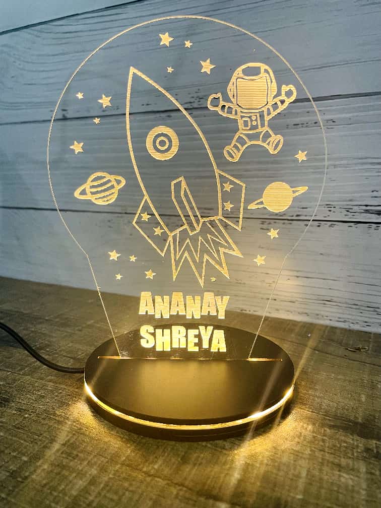 Cartoon Magic: Personalized Acrylic Light Stand for Kids