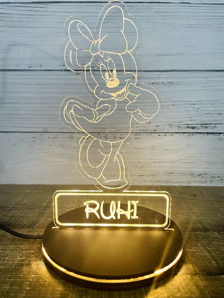 Cartoon Magic: Personalized Acrylic Light Stand for Kids