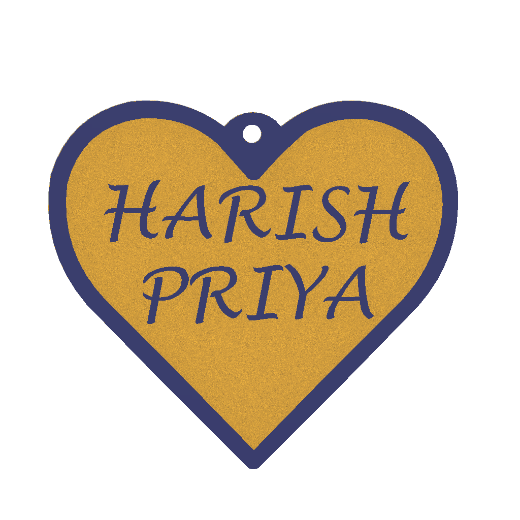 HEART | Pack of 2 5 line | Max 8 Letters | Price inclusive of taxes | Free shipping