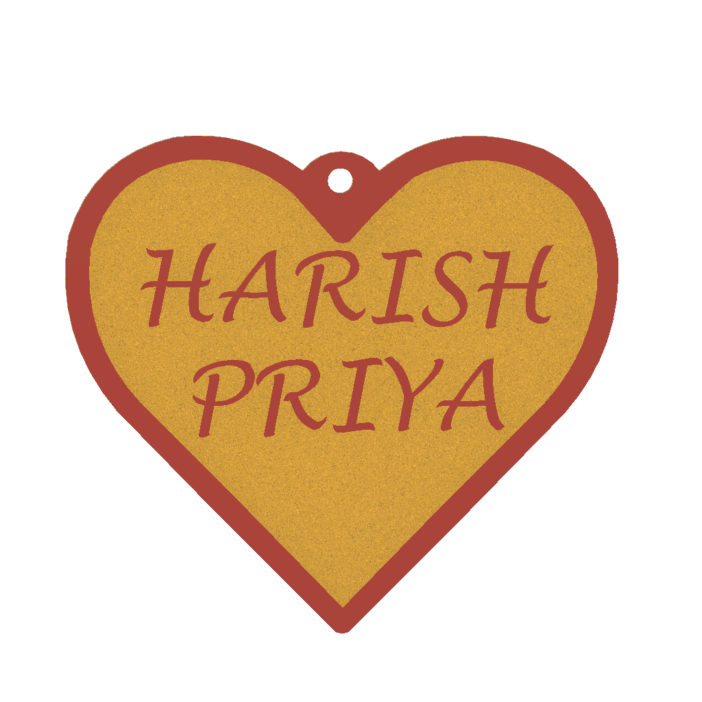 HEART | Pack of 2 5 line | Max 8 Letters | Price inclusive of taxes | Free shipping